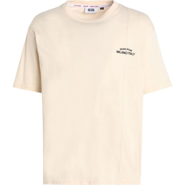 t-shirt Gcds bianco tinta unita