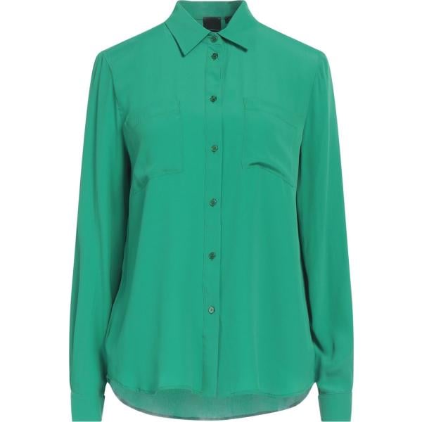 camicie Pinko verde tinta unita