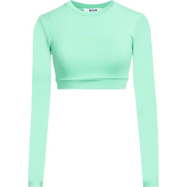 t-shirt Msgm verde tinta unita