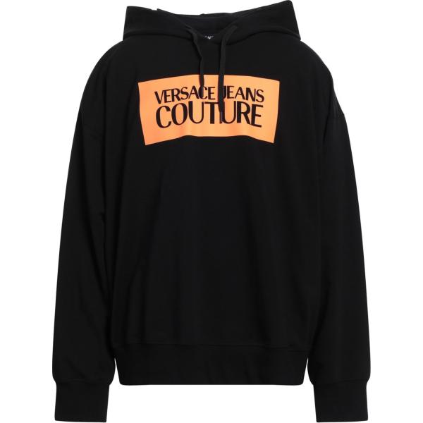 felpe con cappuccio Versace Jeans Couture nero tinta unita