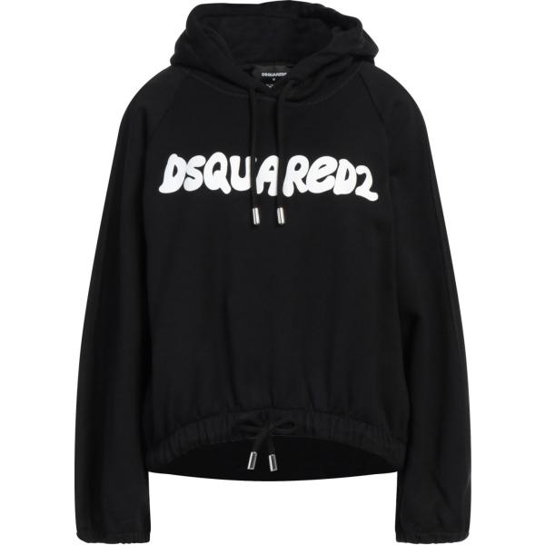 felpe con cappuccio Dsquared2 nero tinta unita