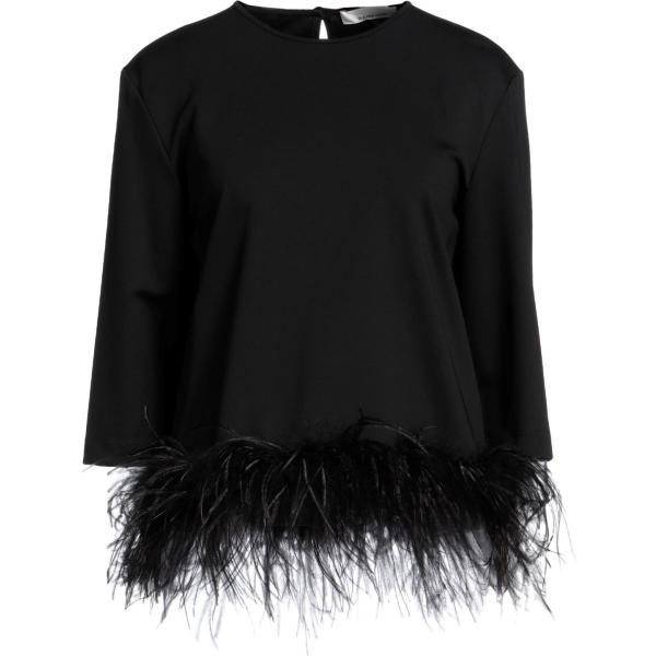 top Liviana Conti nero tinta unita