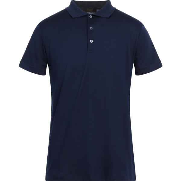 polo Moorer blu tinta unita