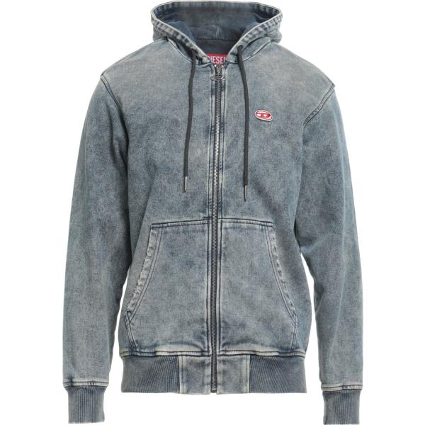 felpe con cappuccio Diesel grigio tinta unita