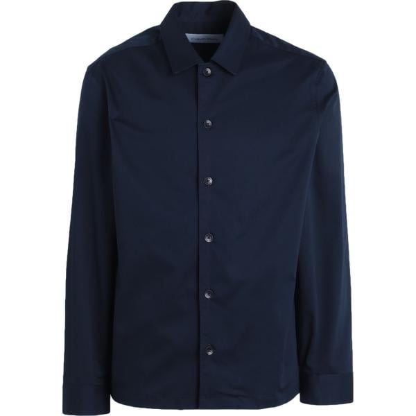 camicie Calvin Klein blu tinta unita