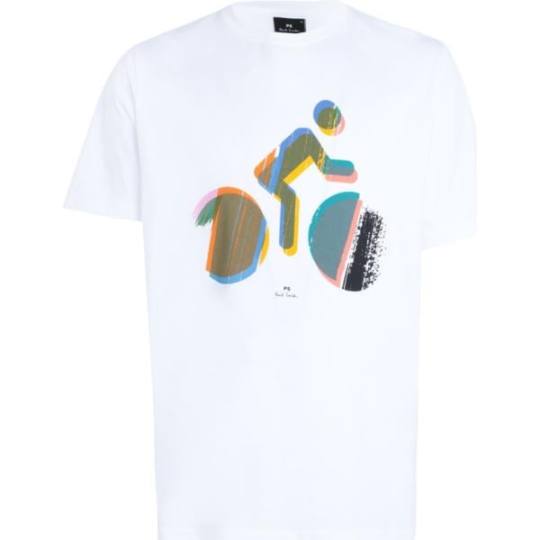 t-shirt Ps Paul Smith bianco con stampe