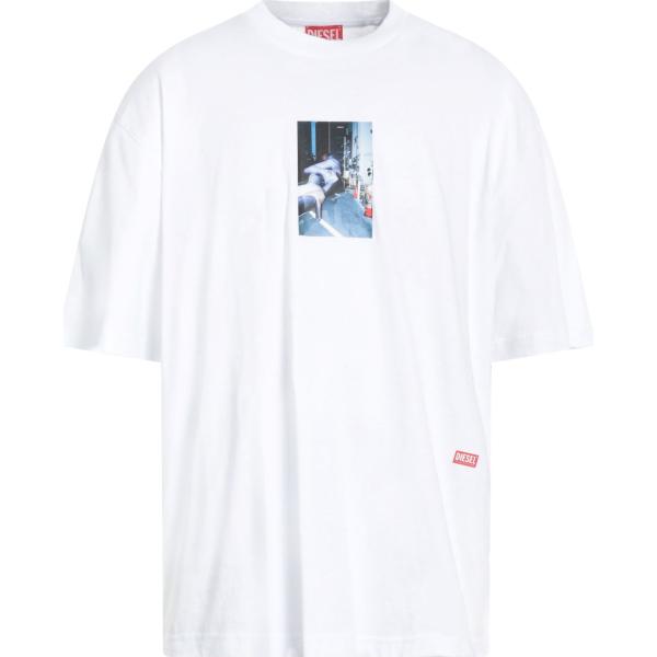 t-shirt Diesel bianco con stampe