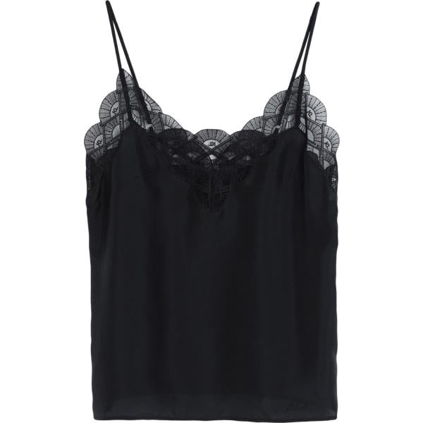 top Karl Lagerfeld nero tinta unita