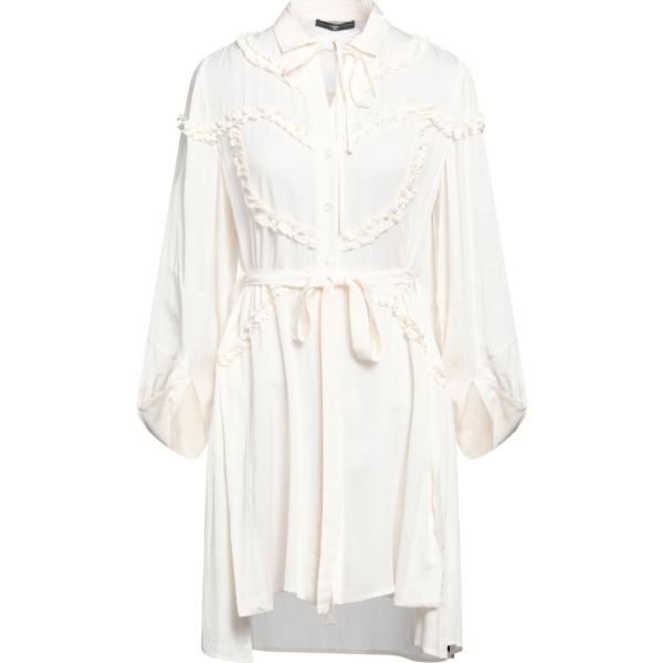 camicia da donna in bianco neve con ruches lungo High