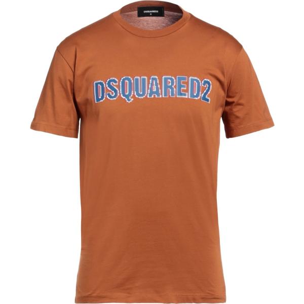 t-shirt Dsquared2 marrone con stampe
