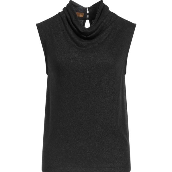 top Siyu nero tinta unita