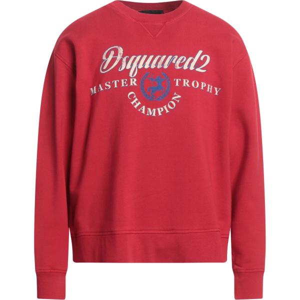 felpe Dsquared2 rosso con stampe