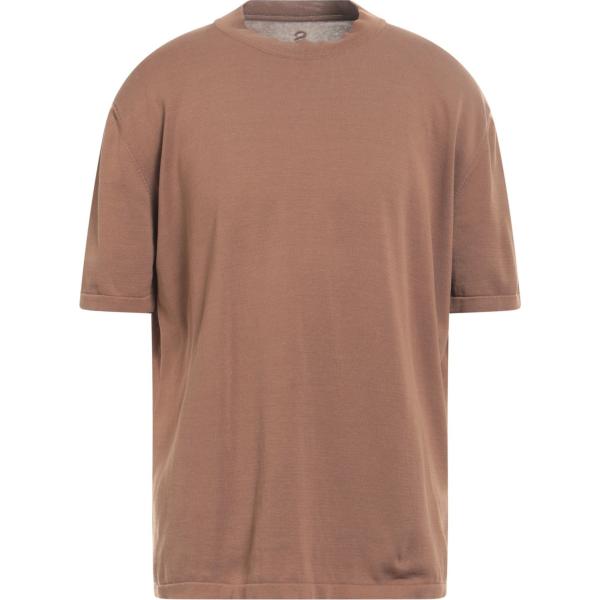 t-shirt Salvatore Santoro marrone tinta unita