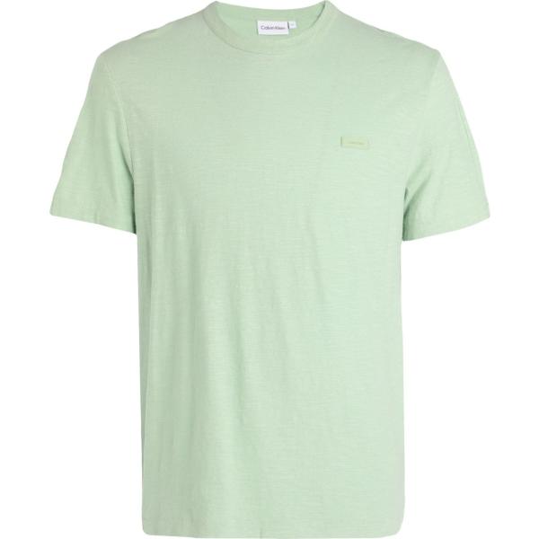 t-shirt Calvin Klein verde tinta unita