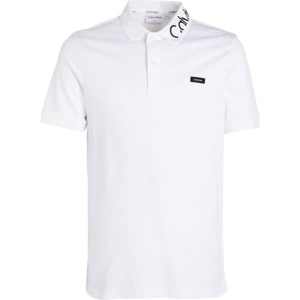 polo Calvin Klein bianco tinta unita