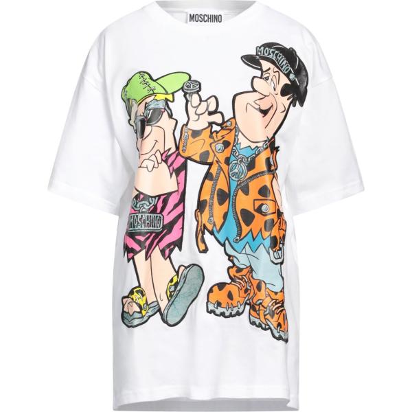 t-shirt Moschino bianco con stampe