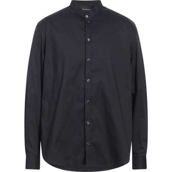 camicie Emporio Armani blu tinta unita