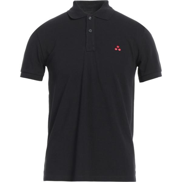 polo Peuterey nero tinta unita