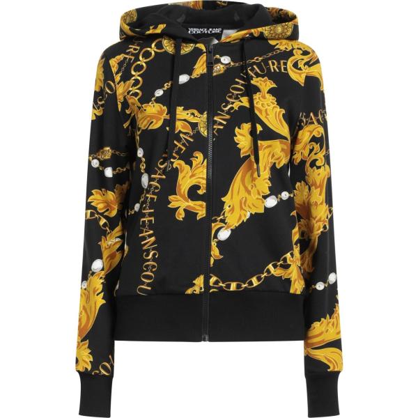 felpe con cappuccio Versace Jeans Couture nero con stampe