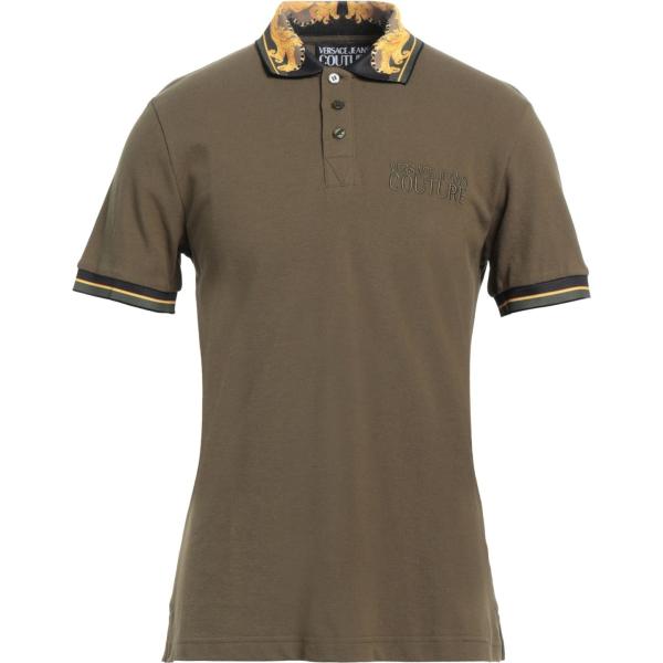 polo Versace Jeans Couture verde con stampe