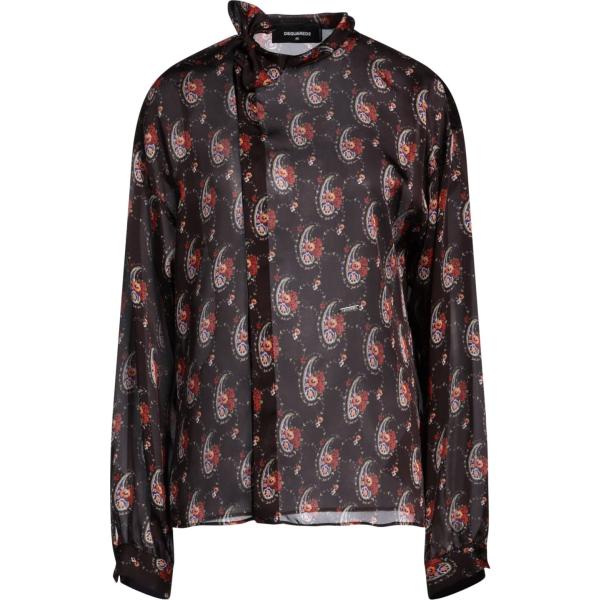 camicie Dsquared2 nero a fiori