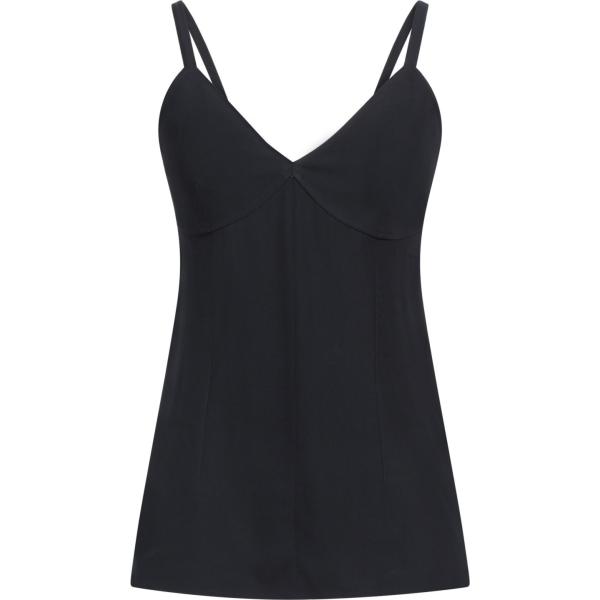 top Toteme nero tinta unita