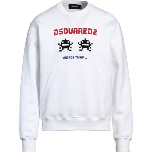 felpe Dsquared2 bianco con stampe