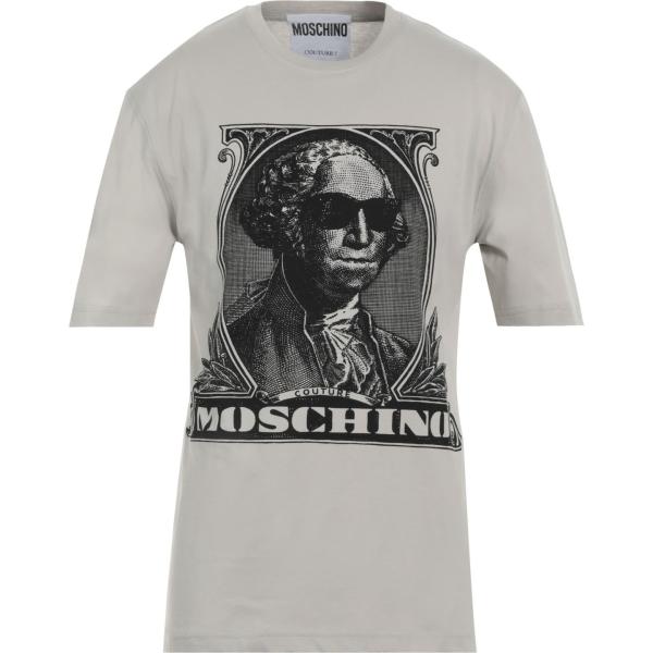 t-shirt Moschino grigio con stampe