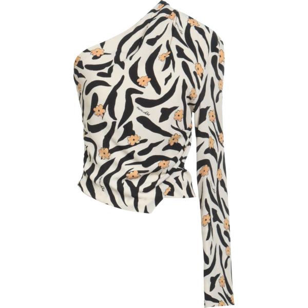 top Nanushka bianco animalier