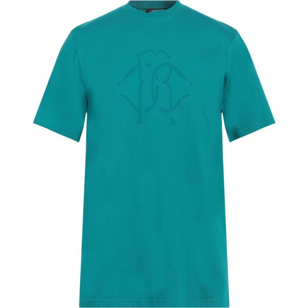 t-shirt Roberto Cavalli verde con stampe