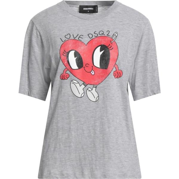 t-shirt Dsquared2 grigio con stampe