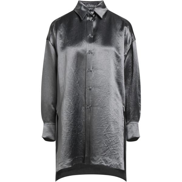 Camicia da donna in grigio scuro collo classico senza tasche a maniche lunghe con bottoni in acetato Max Mara Max Mara