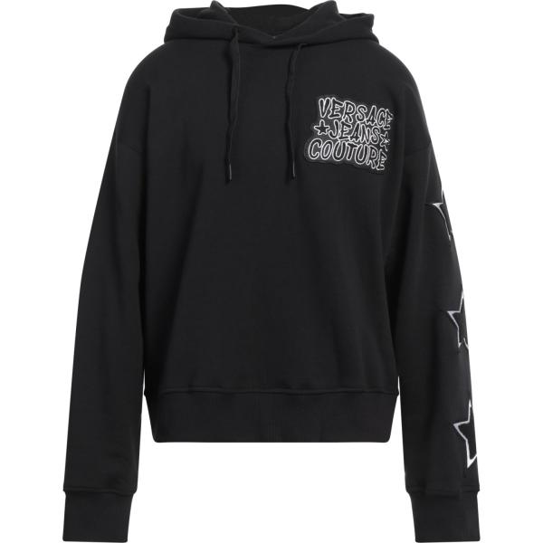 felpe con cappuccio Versace Jeans Couture nero tinta unita