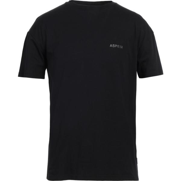 t-shirt Aspesi nero tinta unita