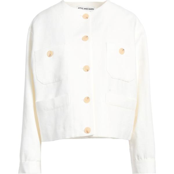 blazer Attic And Barn bianco tinta unita
