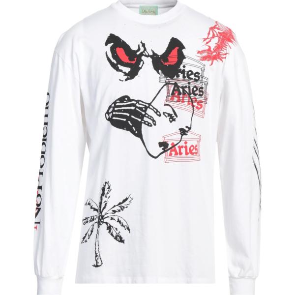 t-shirt Aries bianco con stampe