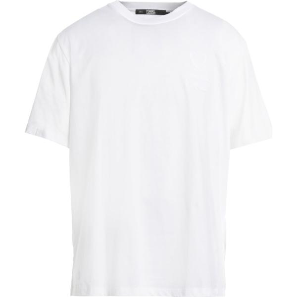 t-shirt Karl Lagerfeld bianco tinta unita