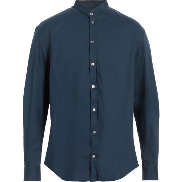 camicie Emporio Armani blu tinta unita