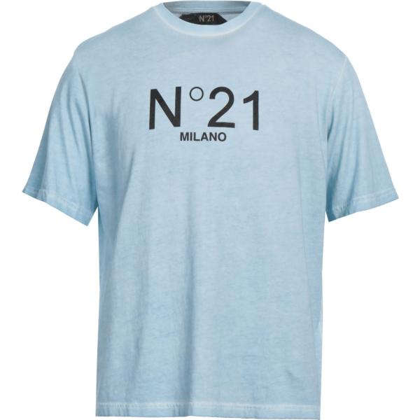 t-shirt N°21 blu con stampe
