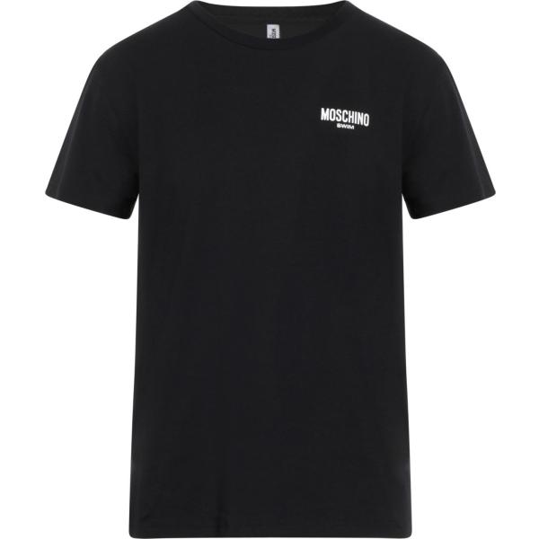 t-shirt Moschino nero tinta unita