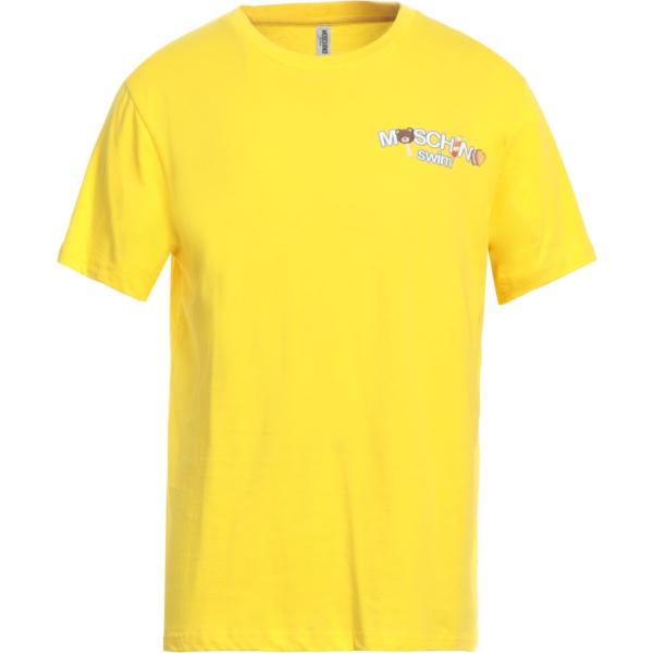 t-shirt Moschino giallo con stampe