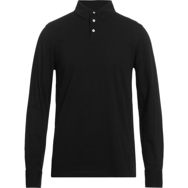 polo Hackett nero tinta unita