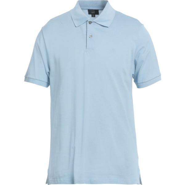 polo Dunhill blu tinta unita
