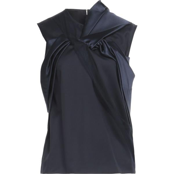 top Fabiana Filippi blu tinta unita