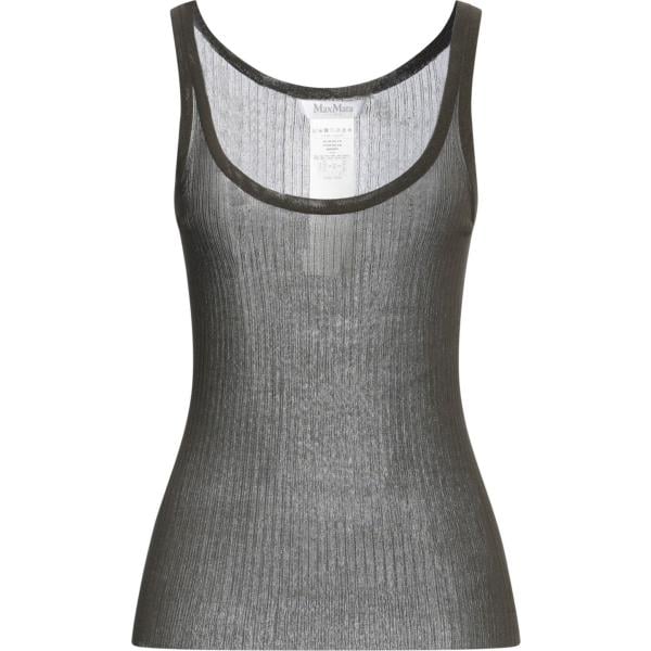 top Max Mara grigio tinta unita