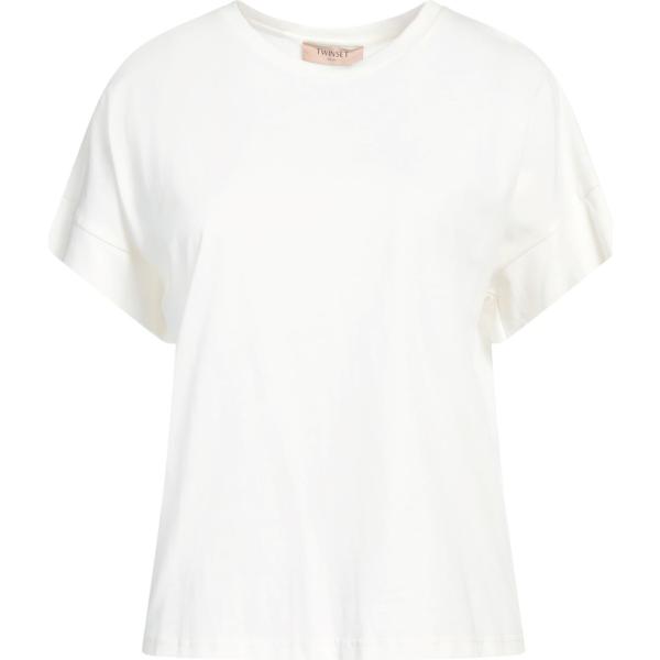 t-shirt Twinset bianco tinta unita