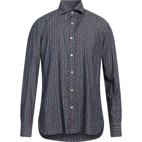 camicie Luigi Borrelli Napoli blu a pois