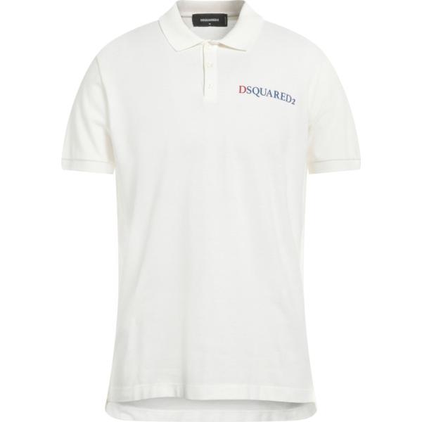 polo Dsquared2 bianco con stampe