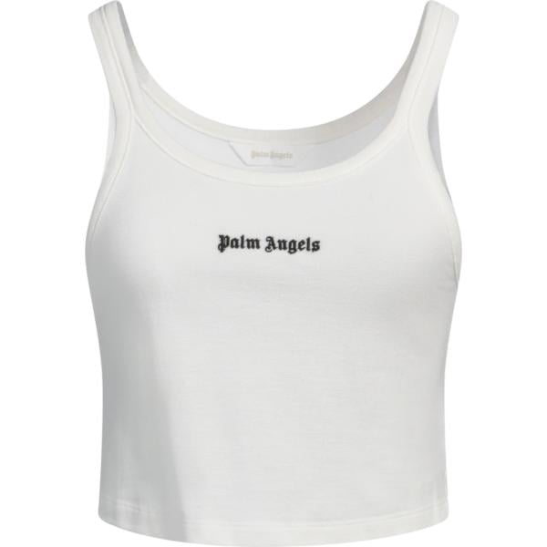canottiere Palm Angels bianco tinta unita