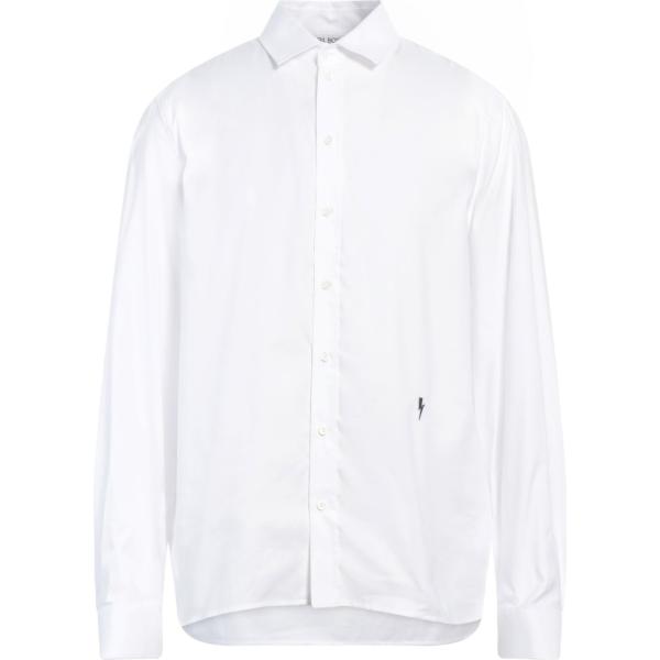 camicie Neil Barrett bianco tinta unita